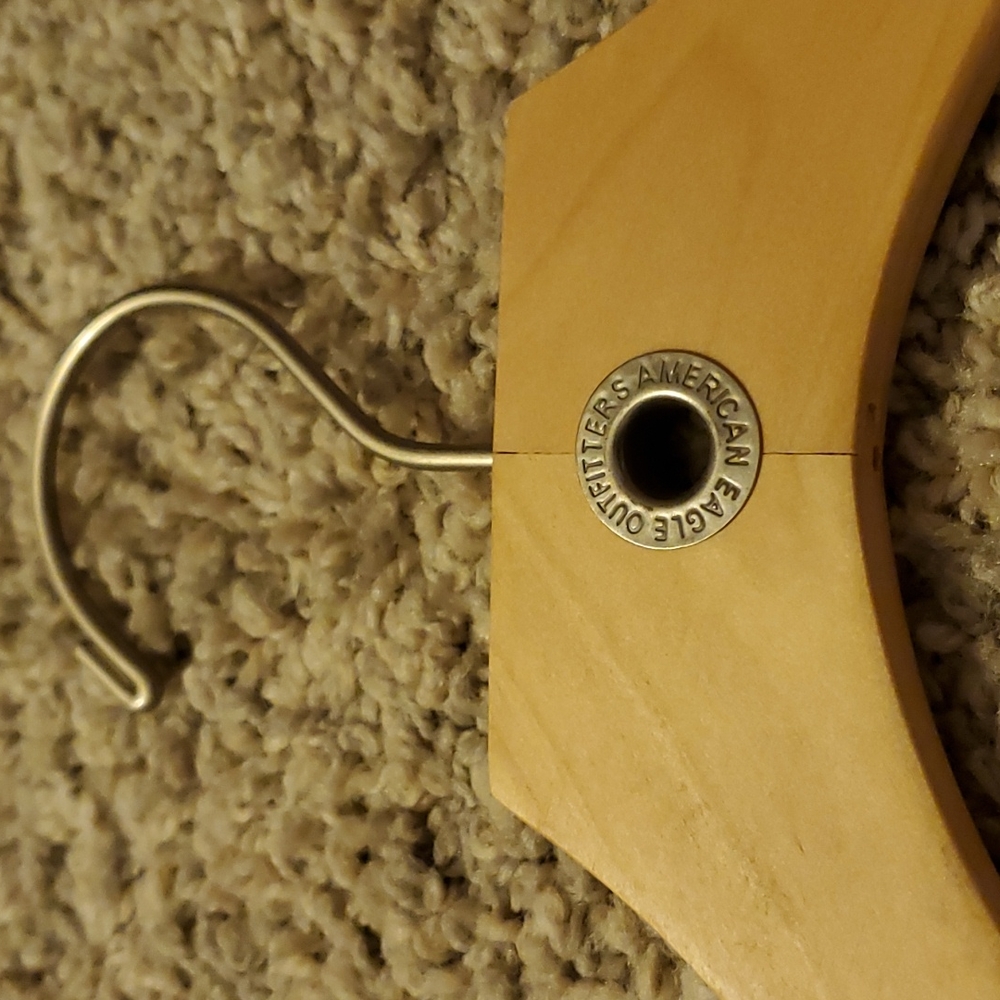 AMERICAN EAGLE OUTFITTERS WOODEN HANGERS
